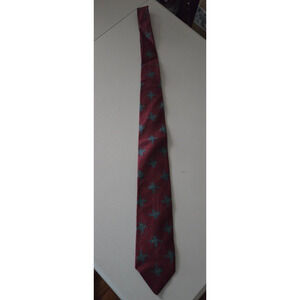 Gant Mens Tie 100%‎ Silk Red Blue Novelty Pattern